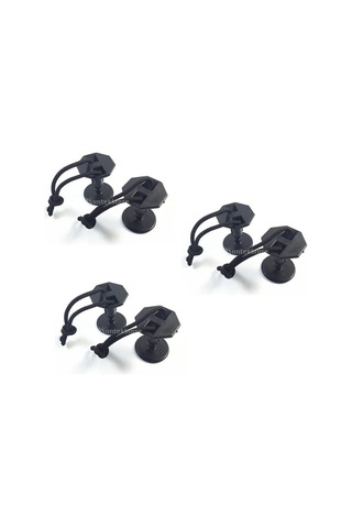 Homyl 6 Adet Siyah Plastik Bodyboard Sörf Tasma Fişler Ek W /