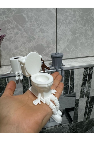 3dprototürk Klozet Eğlenceli Banyo Dekoratif Figür Seti