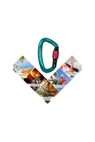 Pazly Vidalı Tırmanma Karabina Klips Kilitli Profesyonel D-şekilli 25kn Ao Renkli Kanyoning Ekipmanı Hamak Hafif Çok Renkli