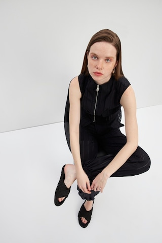 Stella Pulvis Siyah Beli Lastikli Şortlu Jogger Pantolon Siyah