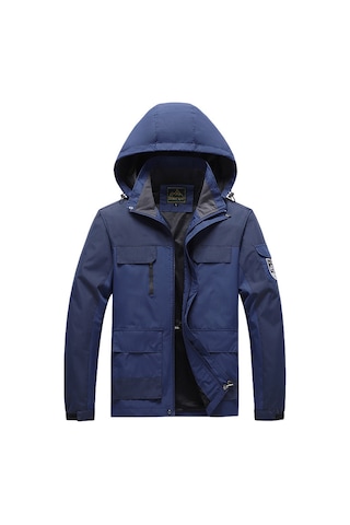 Erkek Kapüşonlu Ceket Koyu Mavi Koyu Mavi