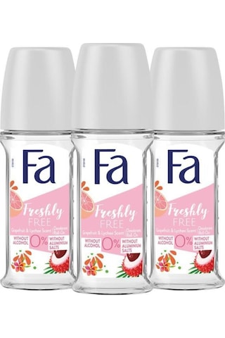 Fa Grapefruit&Lychee Roll-On Deodorant 50 ML x 3