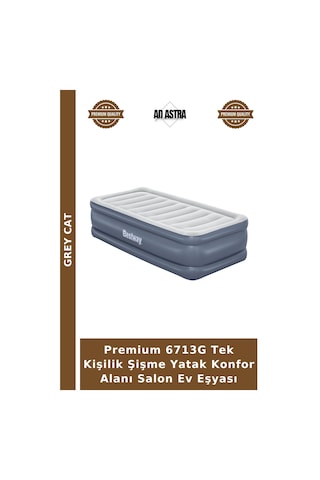 Premium 6713g Tek Kişilik Şişme Yatak Konfor Alanı Salon Ev Eşyası Diğer