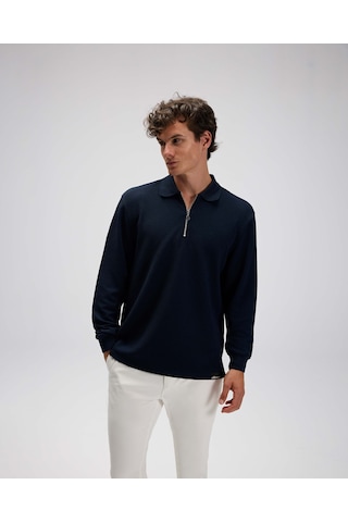 Ellesse Erkek Polo Sweatshirt Em601 Lacivert