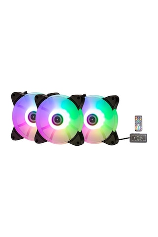 Performax Lumina Rgb 120Mm Kumandalı Üçlü Fan Kiti