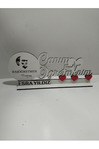 Öğretmenler Günü İçin Tasarım Masa İsimliği Kişiye Özel