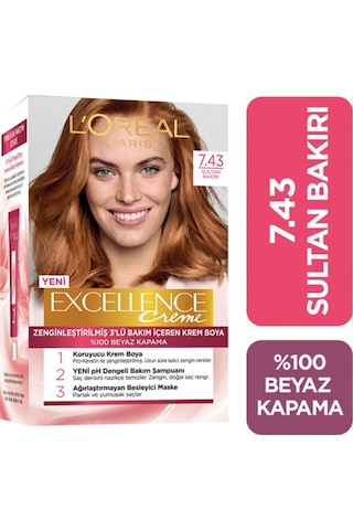 L'Oréal Paris Excellence Creme Saç Boyası - 7.43 Sultan Bakırı