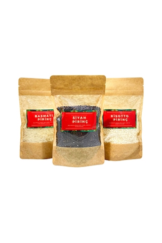 Guruyemiş Box Pirinç Deneme Paketi Basmati Siyah Pirinç Risotto