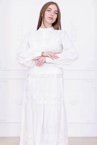 Dantel Detaylı İkili Takım 4712-beyaz Beyaz