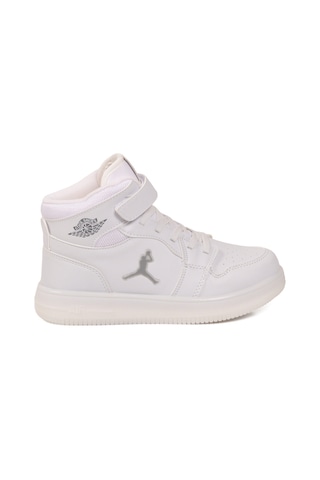 Beyaz Cırtlı Erkek Çocuk Hi Sneaker Çok Renkli