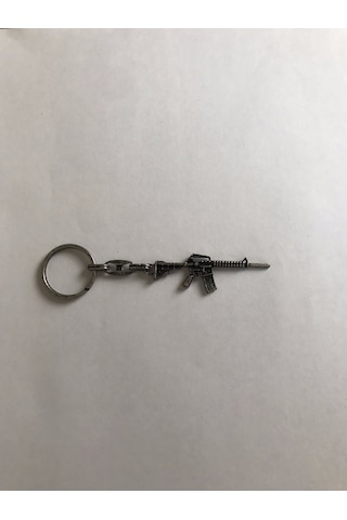 Bd Tekstil M4a1-s Silah Tasarım Gümüş Renkli Anahtarlık