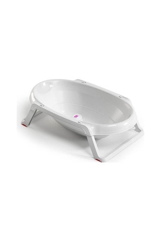 Okbaby Onda Slim Katlanır Bebek Küveti K.Beyaz + Splash Bebek Duşu