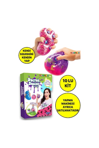 Doctor Squish - Squishy Pack Refill V2- 10 Balloons+ Clips Yedek Squishy Paketi V2- 10 Balon + Klips
