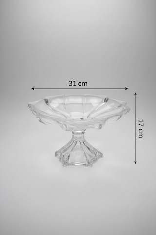 Cam Ayaklı Tabak 31x17 Cm Şık Sunum Ve Dekoratif Servis