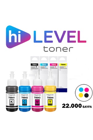 Ht-t6641-set Hilevel Toner,epson L565 T6641 T6642 T6643 T6644 22k Sayfa 4 Renk Cmyk Muadil Kartuş