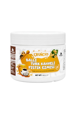 Mustang Nutrition Ballı Türk Kahveli Crunchy Fıstık Ezmesi 350 Gr 24,72 Gr Protein + 40 Gr Fıstık Ezmesi Hediyeli
