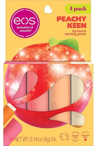 Eos Lip Balm Peachy Keen Dudak Balsamı Çeşit Paketi 4 Adet