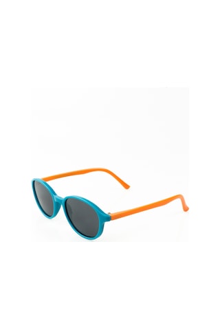 Lunox Ünisex Turuncu Turkuaz Polarize Çocuk Güneş Gözlüğü 1-5 Yaş