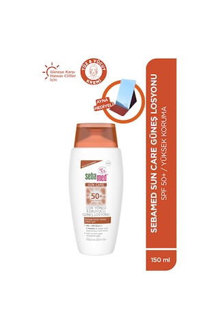 Sebamed Makyaj Cantasi Hediyeli - SPF 50+ UVA UVB Filtresi E Vitamini Üçlü Yüksek Koruma Güneş Losyonu 150 ML