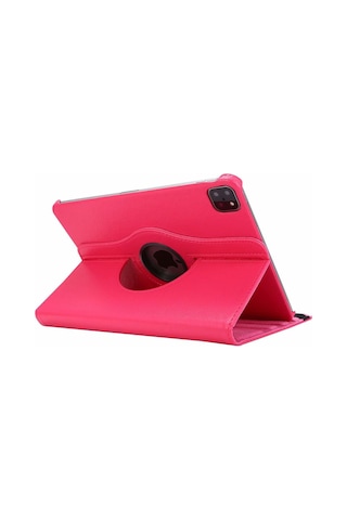 Apple Uyumlu iPad, Pro 4. Nesil M2 2022 11 Inç 360 Dönebilen Uyku Modlu Standlı Pu Deri Kapaklı Kılıf Kılıf