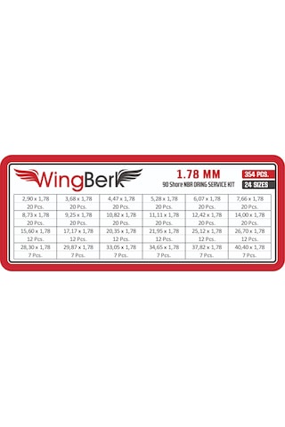 Wıngberk Wos-1,78 Mm 90 Shore Nbr Oring Seti