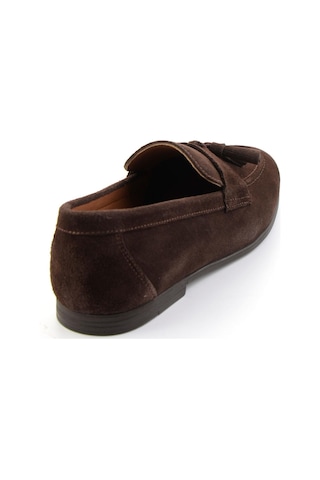 Kahve Hakiki Deri Erkek Loafer Ayakkabı E01594456502 Kahve