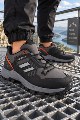 Muggo Torvex Kalın Taban Bağcıklı Kışlık Unisex Outdoor Trekking Bot Füme