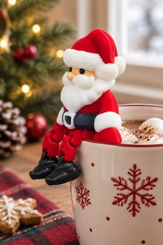 Hareketli Noel Baba Figürlü Dekoratif Süs 0