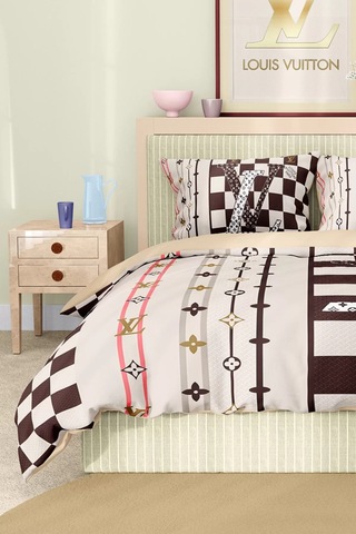 Marka Nevresim Takımı Çift Kişilik Pamuklu Saten Kumaş 6 Parça 3d Dijital Baskı Duvet Cover Set Model No:79 Renkli