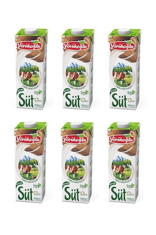 Yörükoğlu Yarım Yağlı Süt 1 Lt X 6 Adet