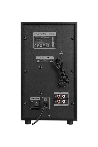Mikado MD-370BT 2+1 38 W BT/AUX/USB/FM/LED Işıklı Multimedya Hoparlör