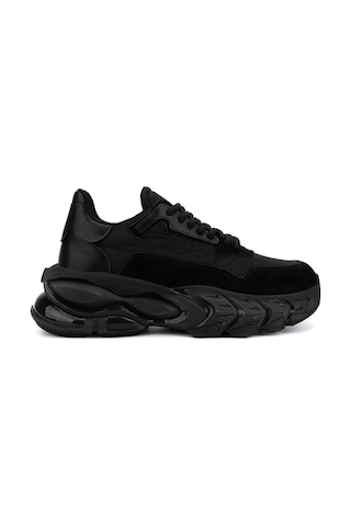 Tamer Tanca Kadın Suni Deri Siyah Sneakers & Spor Ayakkabı 1009 2190 Bn Ayk Sk25-26 Syh/syh Suet Siyah
