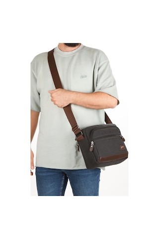 Newish Polo Erkek Kanvas Kumaş Okul Kolej Ve Postacı Omuz Çantası New265 Siyah