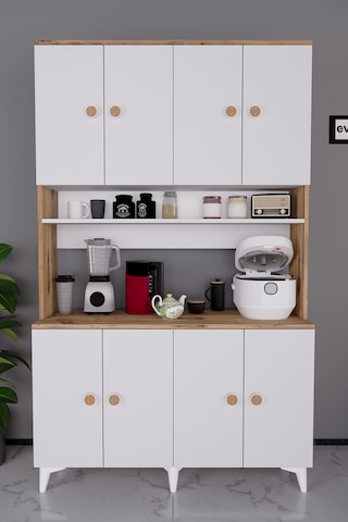 Urla Kahve Köşesi Çok Amaçlı Mutfak Kiler Erzak Dolabı Atlantik Çam Atlantik Çam