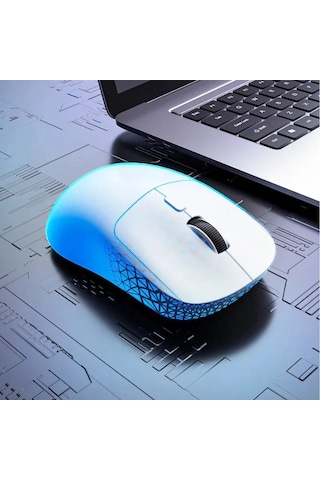 3 Modlu Kablosuz Oyun Mouse Type-c Şarjlı Bluetooth 2.4ghz Dual Mode 6400 Dpı Ultra S203 Beyaz 001