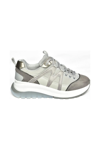Fox Shoes S973113002 Gri Süet Kadın Spor Ayakkabı Sneakers Gri