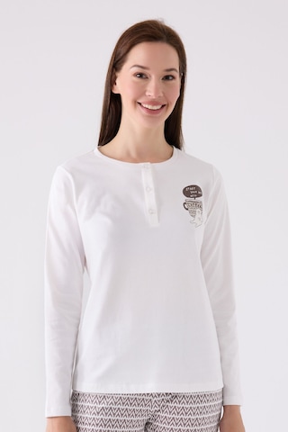 Arnetta Kadın Beyaz Pijama Takımı Ar3087-s-v1 Beyaz