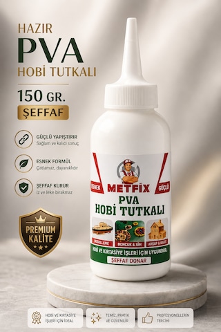 Metfix Pva Hobi Tutkalı 150gr, Şeffaf Donar
