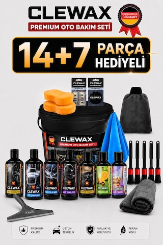 21 Parça Premium Araç, Motorsiklet Yıkama Ve Bakım Seti