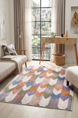 Raschel Carpet Bohem Yıkanabilir Leke Tutmaz Modern Multi Renkli Özel Seri Kaymaz Taban Halı Kilim Yolluk Rcmultı Klm 001 Çok Renkli