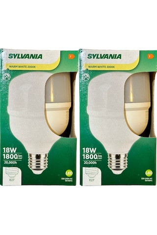 Sylvania 18w 3000k Sarı Işık E27 Duylu Torch Ampul 2 Adet