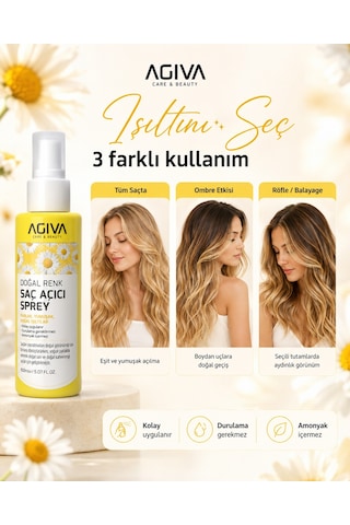 Agiva Ultra Shine Doğal Renk Saç Açıcı Sprey 150 ML