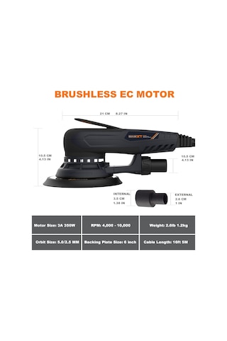 Maxxt R7303 350W Elektrikli Eksantrik Zımpara Makinesi 150 MM