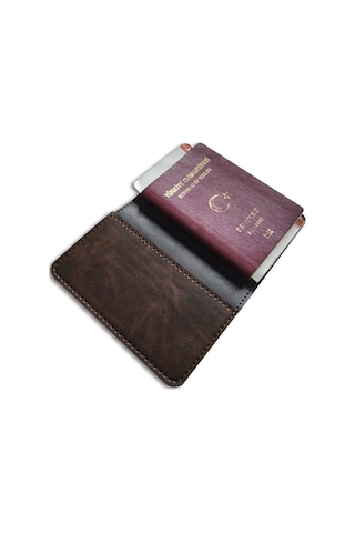 Vip Gift Pasaport Kılıfı Vegan Deri Pasaportluk Voyak006 Kahverengi