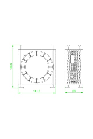 Lexroo Mac Mini M4 M4 Pro Standı Gümüş, Dikey Mac Mini Tutucu, Havalandırmalı Abs Kasa