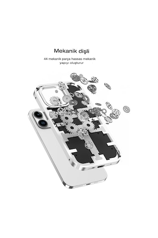 Apple Apple iPhone Uyumlu 13 Pro Max Kılıf Mekanik Bumper Kapak - Derin Mor