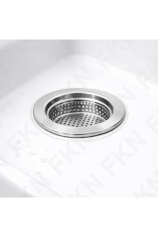 Fkn Krom Mutfak Lavabo İçi Büyük Gider Çöp Tıkacı Seyyar Süzgeç Standart