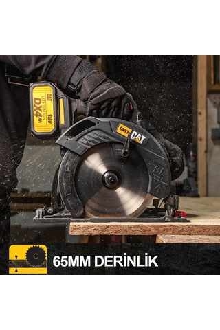 Cat DX53B 18Volt 185 MM Kömürsüz Profesyonel Daire Testere (Akü Dahil Değildir)