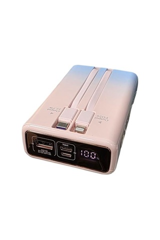 H002 20000 Mah Power Bank Pd 30w Ve Usb 22.5w Fast Hızlı Şarj Dahili Type C Ve Lightning Kablolu Dünya Standartlar