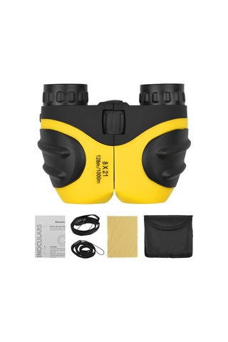 Suofeng Çocuklar İçin 8x21 Kompakt Binokülör - Bak4 Prisma, Fmc Lensli, Dayanıklı Ve Güvenli - Sarı Renkli Çanta Ve Askı İçerir